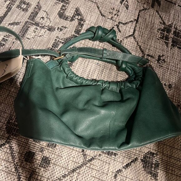 Free People Head Over Heels Leather Crossbody Bag in Green - Picture 6 of 6